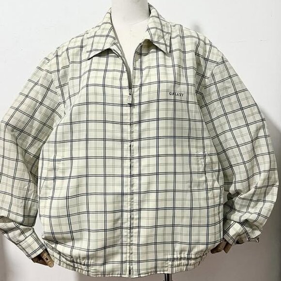 Jackets & Blazers - Vintage White and Black Checked Jacket